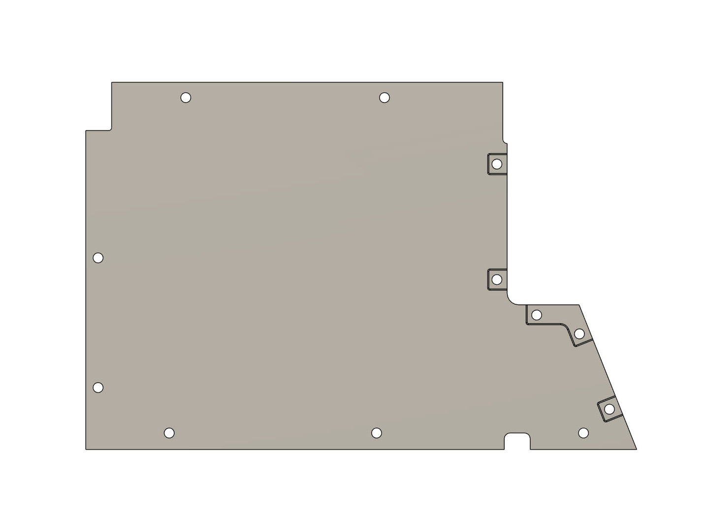 Floor panel, 6cyl LH (passengers) side, Series 2a, 3